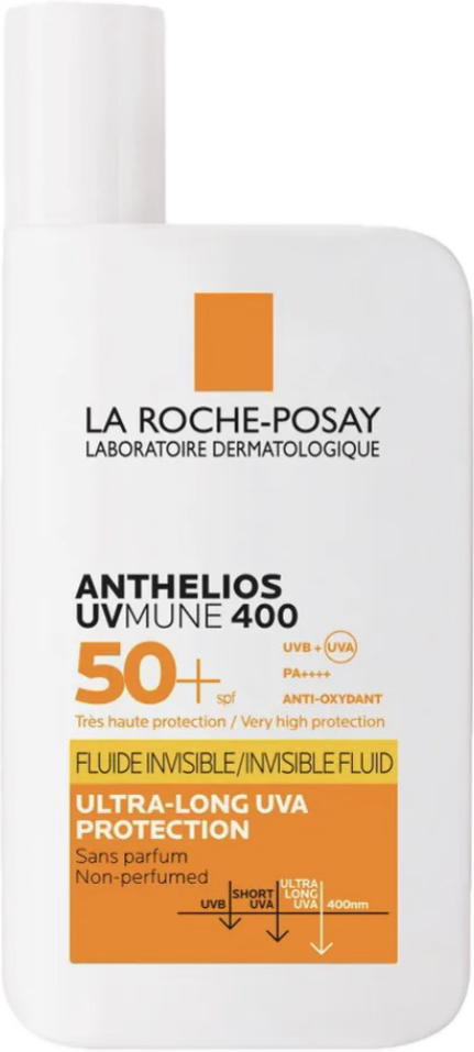 La Roche-Posay Anthelios UVMune 400 Invisible Fluid SPF50+ product packshot
